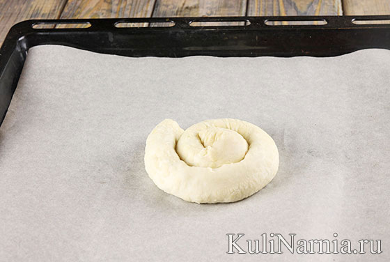 Пирог-улитка с ветчиной рецепт