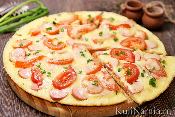 Пицца из жидкого теста на сковороде — рецепт с фото пошагово