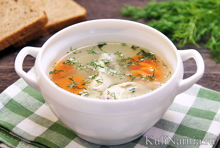 Суп с курицей, картофелем и вермишелью (без зажарки)