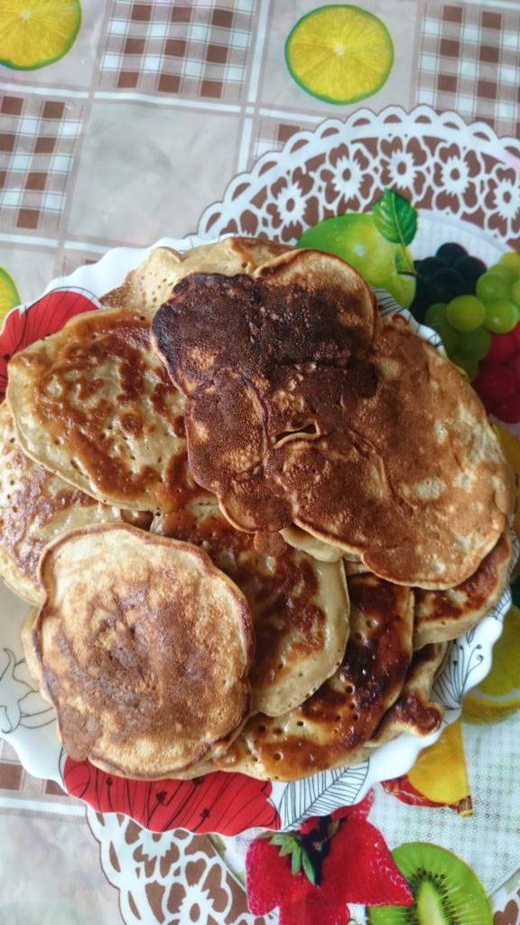 Оладьи с яблоками на кефире