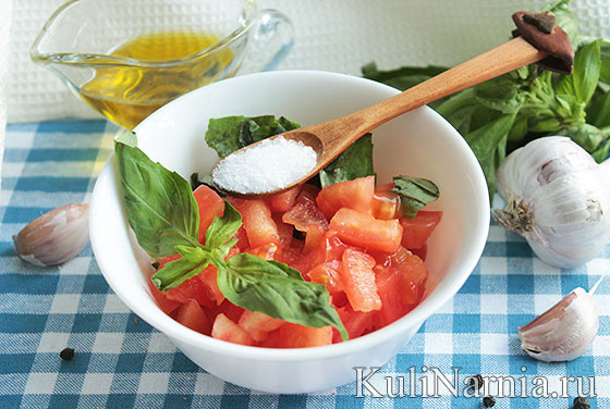 как приготовить брускетту с помидорами