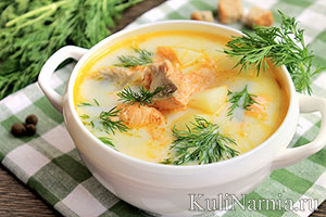 Суп из форели со сливками по фински