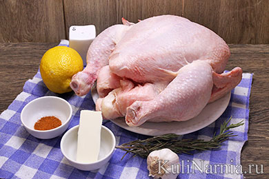 Курица в духовке целиком рецепт