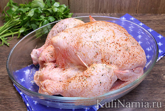 Рецепт курицы в духовке целиком с фото