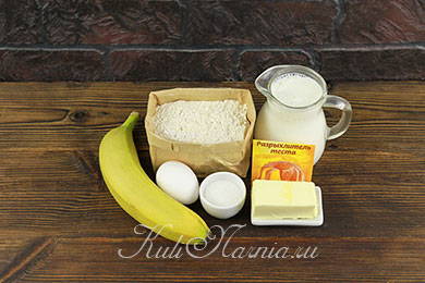 Ингредиенты для панкейков с бананом