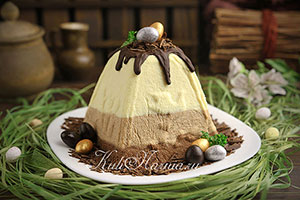 Заварная творожная пасха с шоколадом рецепт