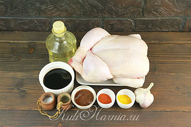 Ингредиенты для курицы в соевом соусе с медом
